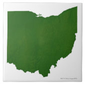 オハイオ州の地図 タイル (正面)