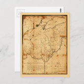 オハイオ州の地図（1805年） ポストカード (正面/裏面)