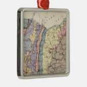 オハイオ州の地質地図 メタルオーナメント (右)
