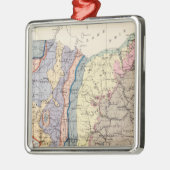 オハイオ州の地質地図 メタルオーナメント (左)