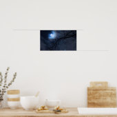 オハイオ州の夜空の満月 ポスター (キッチン)