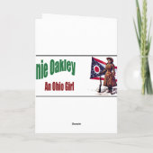 オハイオ州の女の子、アニーOakley カード (裏面)