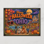 オハイオ州の子供たちからハッピーハロウィン ポストカード (正面)