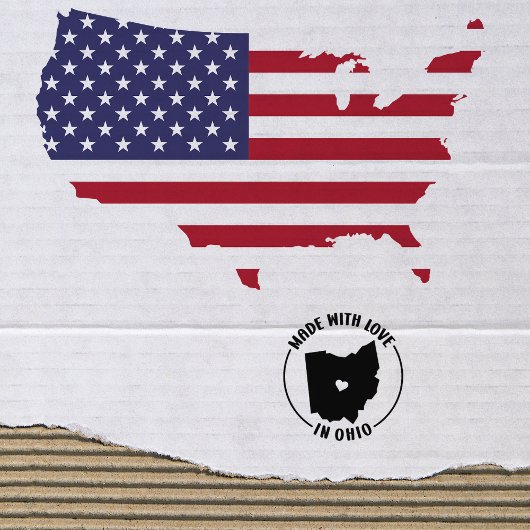 オハイオ州の小ビジネスで愛で作られた ラバースタンプ