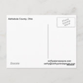 オハイオ州の屋根付橋および流れ ポストカード (裏面)