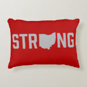 オハイオ州の州の強いアクセントの枕 アクセントクッション (正面)