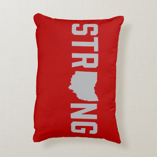 オハイオ州の州の強いアクセントの枕 アクセントクッション (裏面(縦))