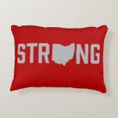 オハイオ州の州の強いアクセントの枕 アクセントクッション (裏面)