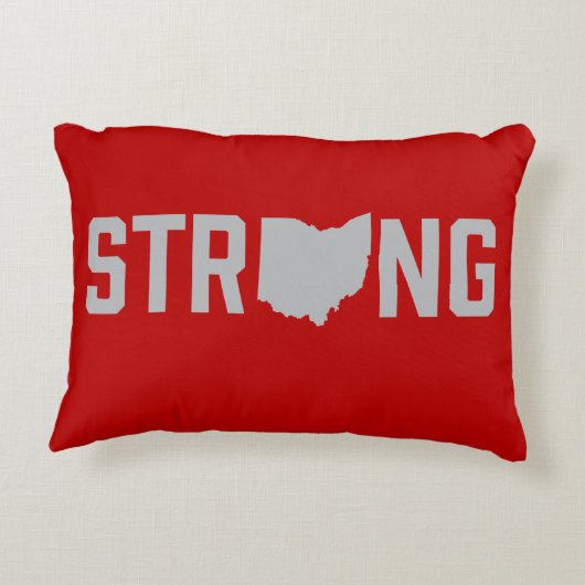 オハイオ州の州の強いアクセントの枕 アクセントクッション (裏面)