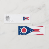 オハイオ州の州の旗 スキニー名刺 (正面/裏面)