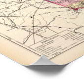 オハイオ州の新しい鉄道州地図 ポスター (角)