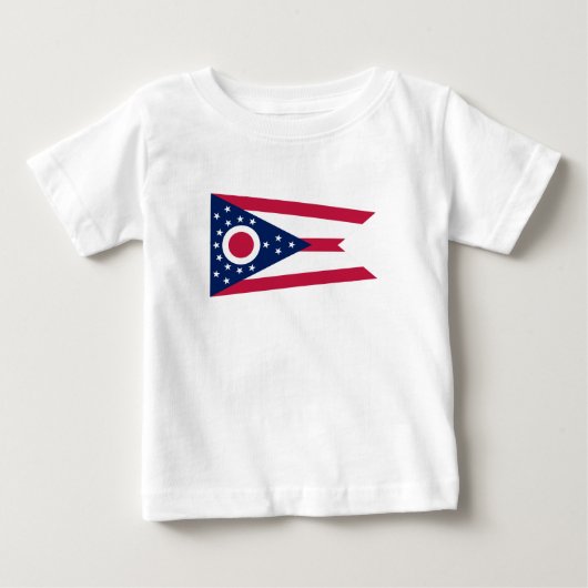 オハイオ州の旗 ベビーTシャツ (正面)