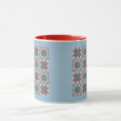 オハイオ州の星のサンプラーのキルトパターンマグ マグカップ (中央)