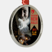 オハイオ州の消印を動かす休日 メタルオーナメント (右)