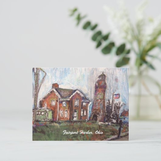 オハイオ州の絵画フェアポートハーバーがハガキに ポストカード (スタンド正面)
