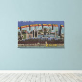 オハイオ州アシュタブラ – ラージレターシーン キャンバスプリント (インサイチュ (ウッドフロア))