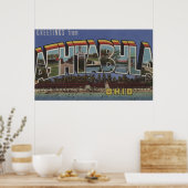 オハイオ州アシュタブラ – ラージレターシーン ポスター (キッチン)