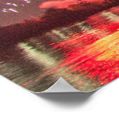 オハイオ州アッウッド湖で花火 ポスター (角)