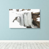 オハイオ州ウィンターのダンディー滝 キャンバスプリント (インサイチュ (ウッドフロア))
