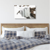 オハイオ州ウィンターのダンディー滝 キャンバスプリント (インサイチュ (寝室))