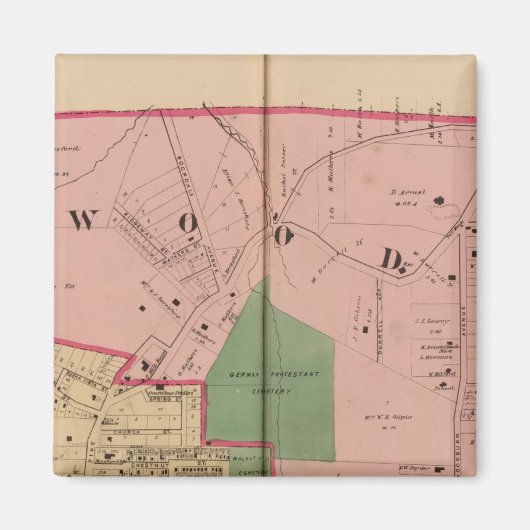 オハイオ州ウォルナットヒルズ マグネット (正面)