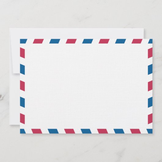 オハイオ州エアメールウェディングお礼カード サンキューカード (裏面)