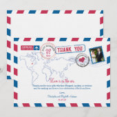 オハイオ州エアメール ウェディング 感謝カード (正面/裏面)