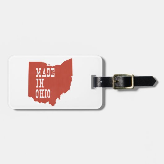 オハイオ州オハイオ州で作られた生まれバッキーエ伝統 ラゲッジタグ (正面横)