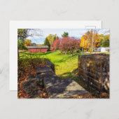 オハイオ州カロールの秋にロックヴィル運河パーク ポストカード (正面/裏面)