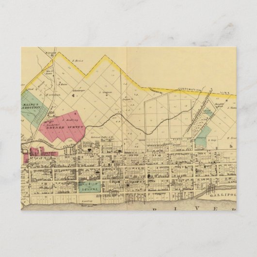 オハイオ州ガリポリス ポストカード (正面)