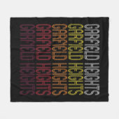 オハイオ州ガーフィールドハイツ ヴィンテージスタイルオハイオ州 フリースブランケット (正面(横))