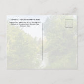 オハイオ州キュヤホガバレーのカナルウェイにあるTowpath Trail ポストカード (裏面)