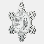 オハイオ州クォーター スノーフレークピューターオーナメント (右)