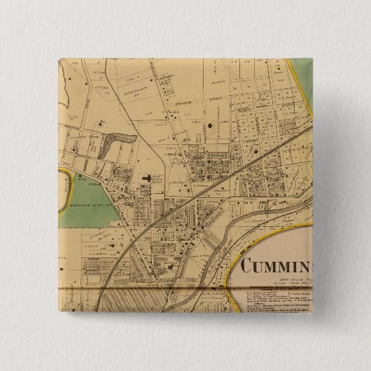 オハイオ州クミンズビル 缶バッジ (正面)