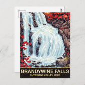 オハイオ州クヤホガバレーのブランディワイン秋 ポストカード (正面/裏面)