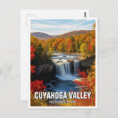 オハイオ州クヤホガバレー国立公園の秋 ポストカード (正面/裏面)