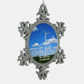 オハイオ州クリスマスオーナメントの風力発電所 スノーフレークピューターオーナメント (左)