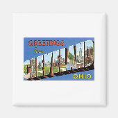 オハイオ州クリーブランドからのご挨拶 マグネット (正面)