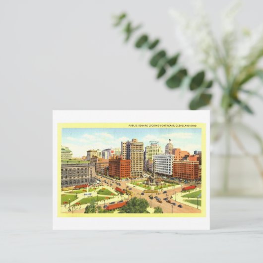 オハイオ州クリーブランドのヴィンテージ ポストカード (スタンド正面)