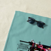 オハイオ州クリーブランド州がグラフィティで覆われた ビーチタオル (インサイチュ)