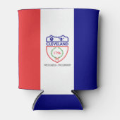オハイオ州クリーブランド州旗クーラーボックス 缶クーラー (正面)