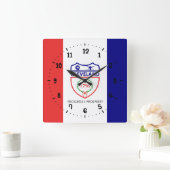 オハイオ州クリーブランド州旗 スクエア壁時計 (ホーム)