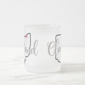 オハイオ州クリーブランド フロストグラスマグカップ (中央)