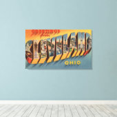 オハイオ州クリーブランド – 大きな文字のシーン2 キャンバスプリント (インサイチュ (ウッドフロア))