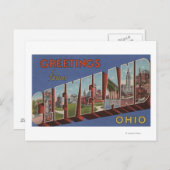 オハイオ州クリーブランド – 大きな文字のシーン3 ポストカード (正面/裏面)
