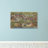 オハイオ州クリーブランド – 市役所 キャンバスプリント (インサイチュ (ウッドフロア))