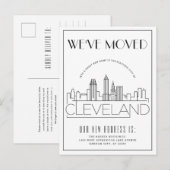 オハイオ州クリーブランド 現代デコ | 住所変更 案内ポストカード (正面/裏面)