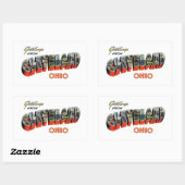 オハイオ州クリーブランド 長方形シール (シート)