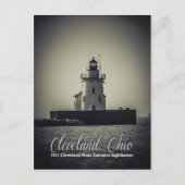 オハイオ州クリーブランド – 1911メインエントランスライトハウス ポストカード (正面)