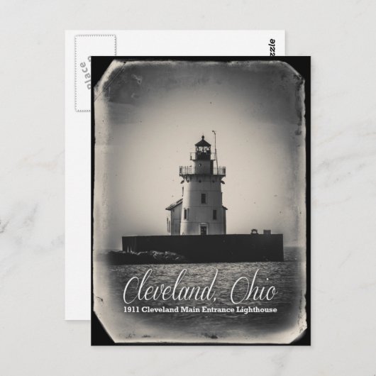 オハイオ州クリーブランド – 1911メインエントランスライトハウス ポストカード (正面/裏面)